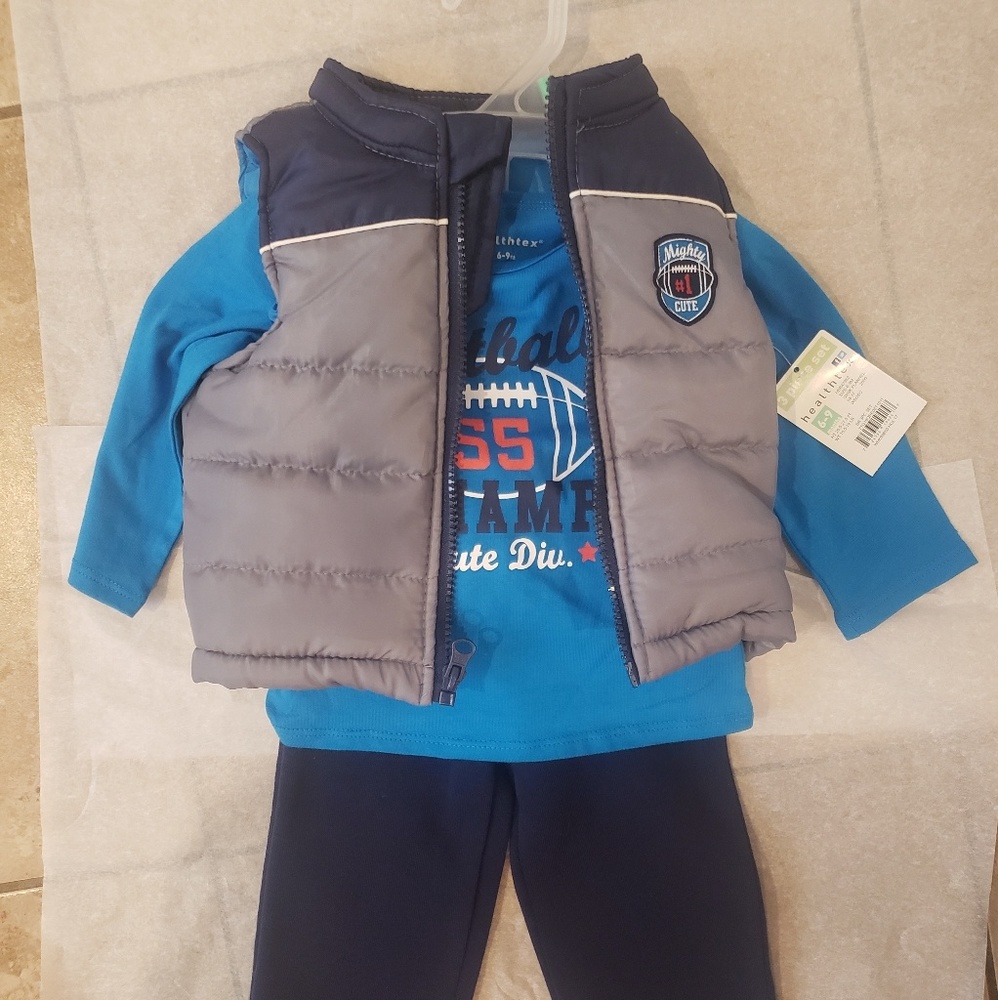 3 piece boy 6-9 month outfit